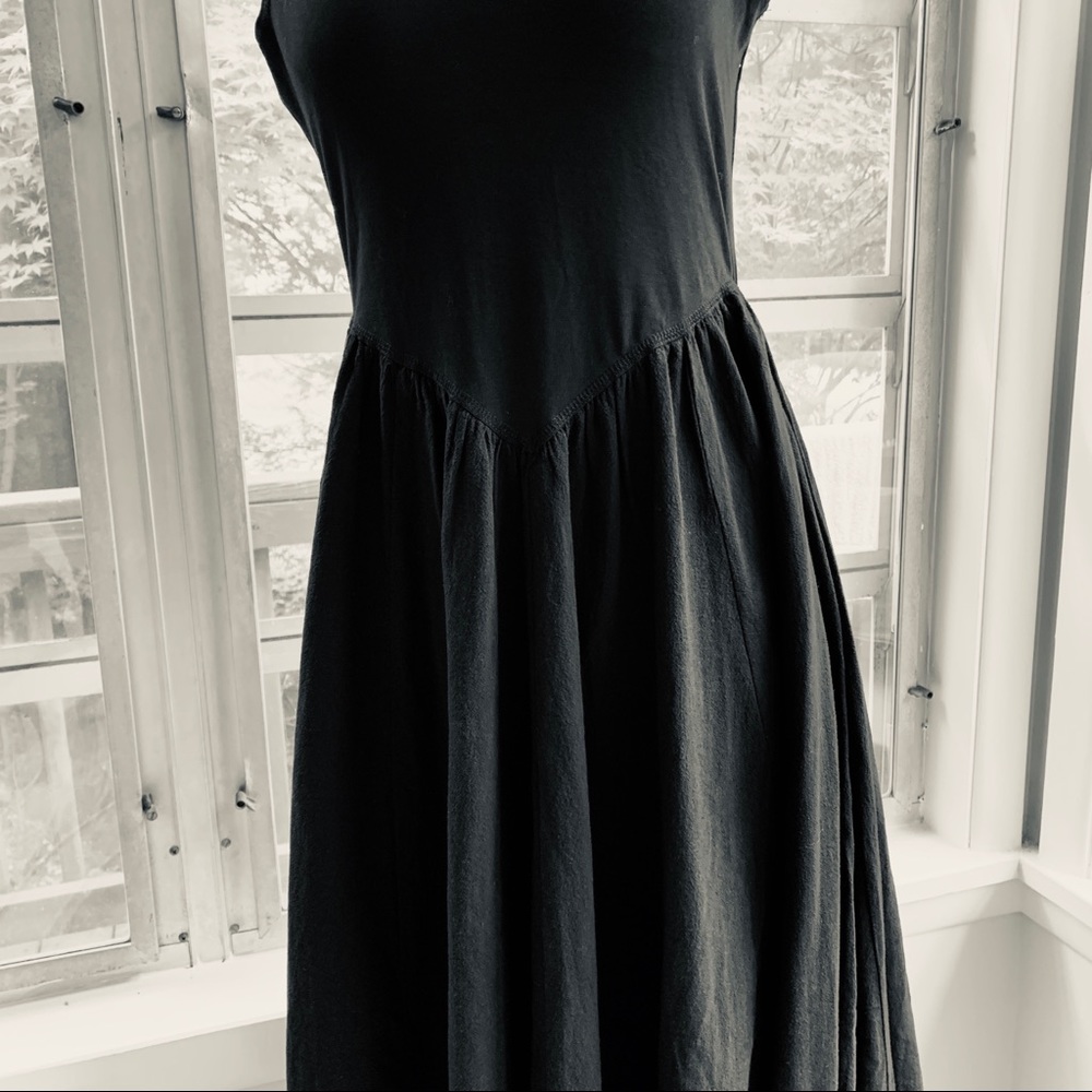 Free People Black Midi Dress with Scoop Neck - Picture 12 of 15